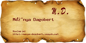 Mánya Dagobert névjegykártya
